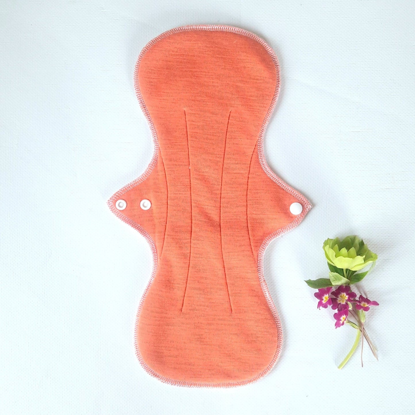 Leakproof Reusable 100% Merino Wool Cloth Period / Incontinence Pads. Orange
