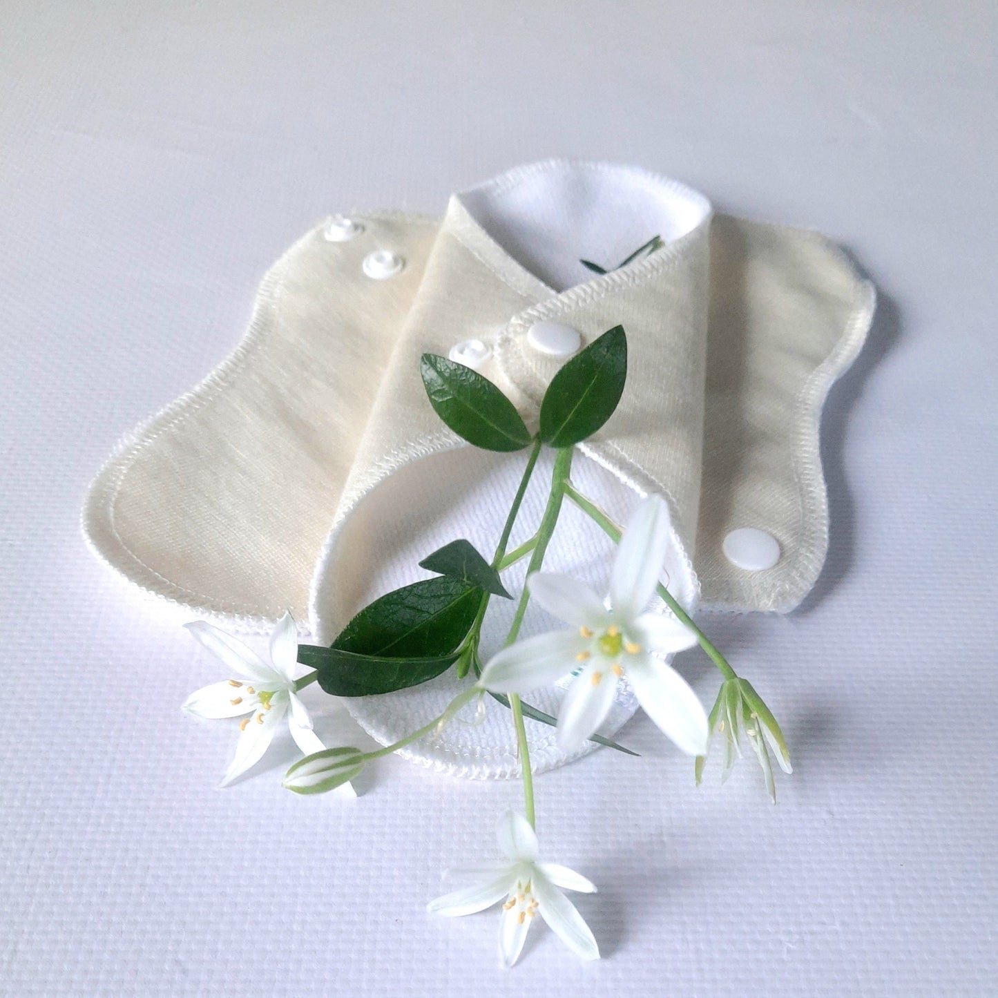 Leakproof Reusable Undyed Merino Wool / Silk Panty Liners