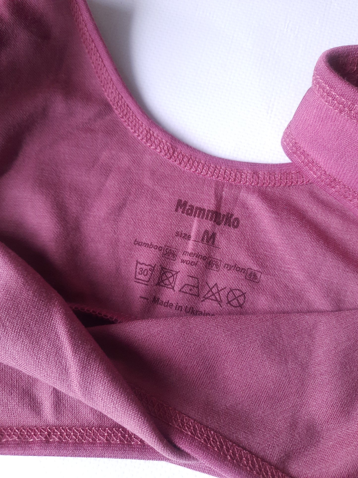 Merino wool / Bamboo Bra. Nursing bra. Pink