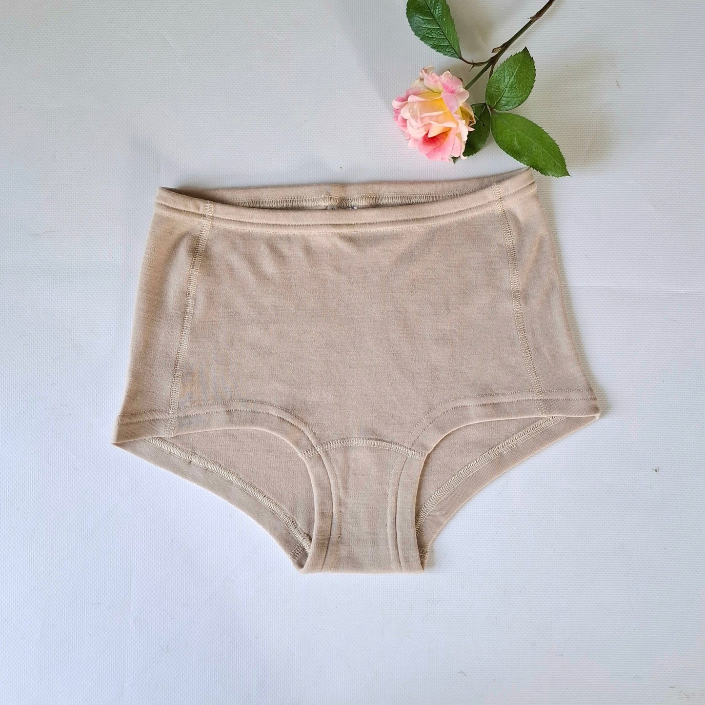 High Waist Double-weave 100% Merino Wool Thermal Ladies Panties