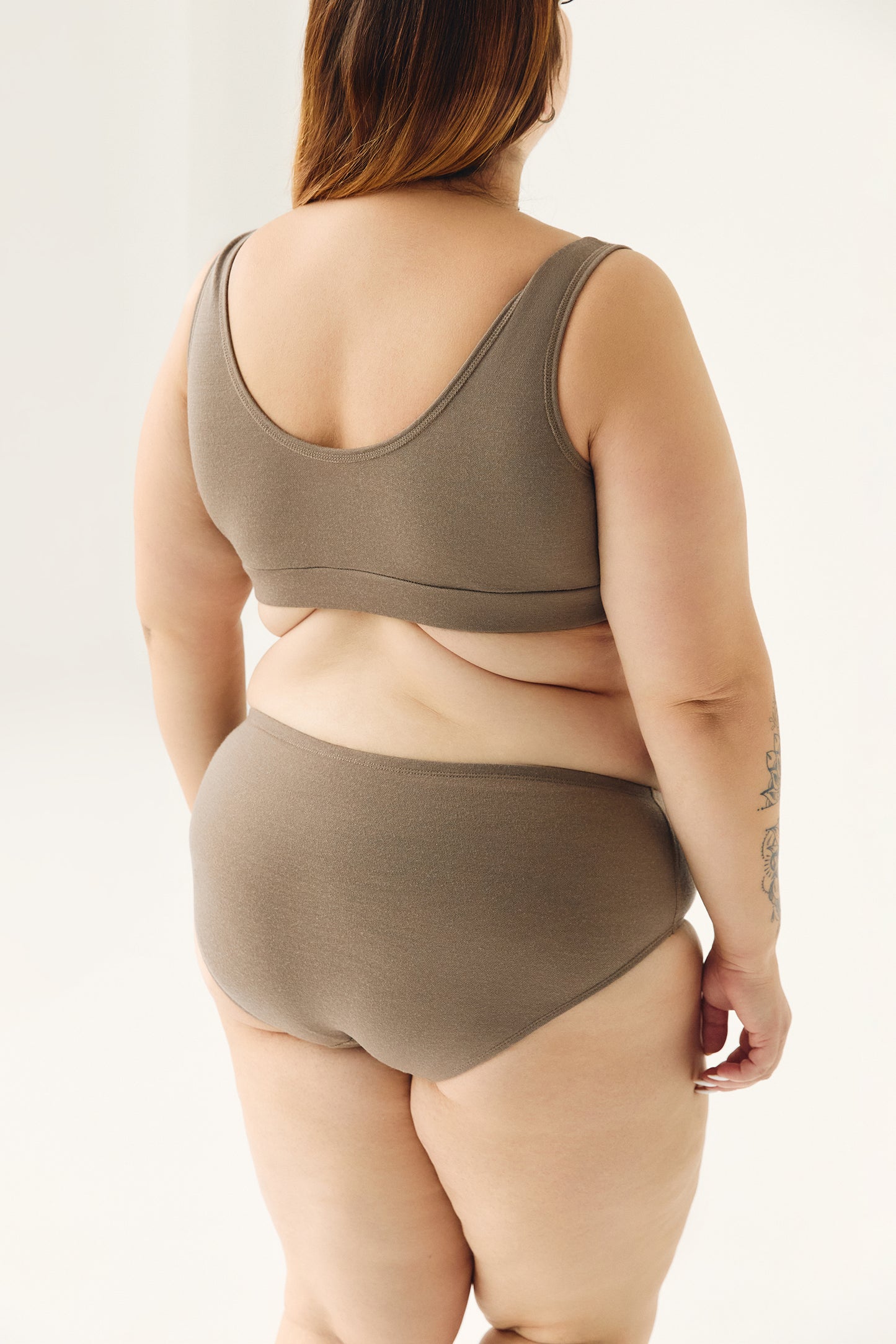 Merino wool / Bamboo Bra for sensitive skin. Nursing bra. Mocha