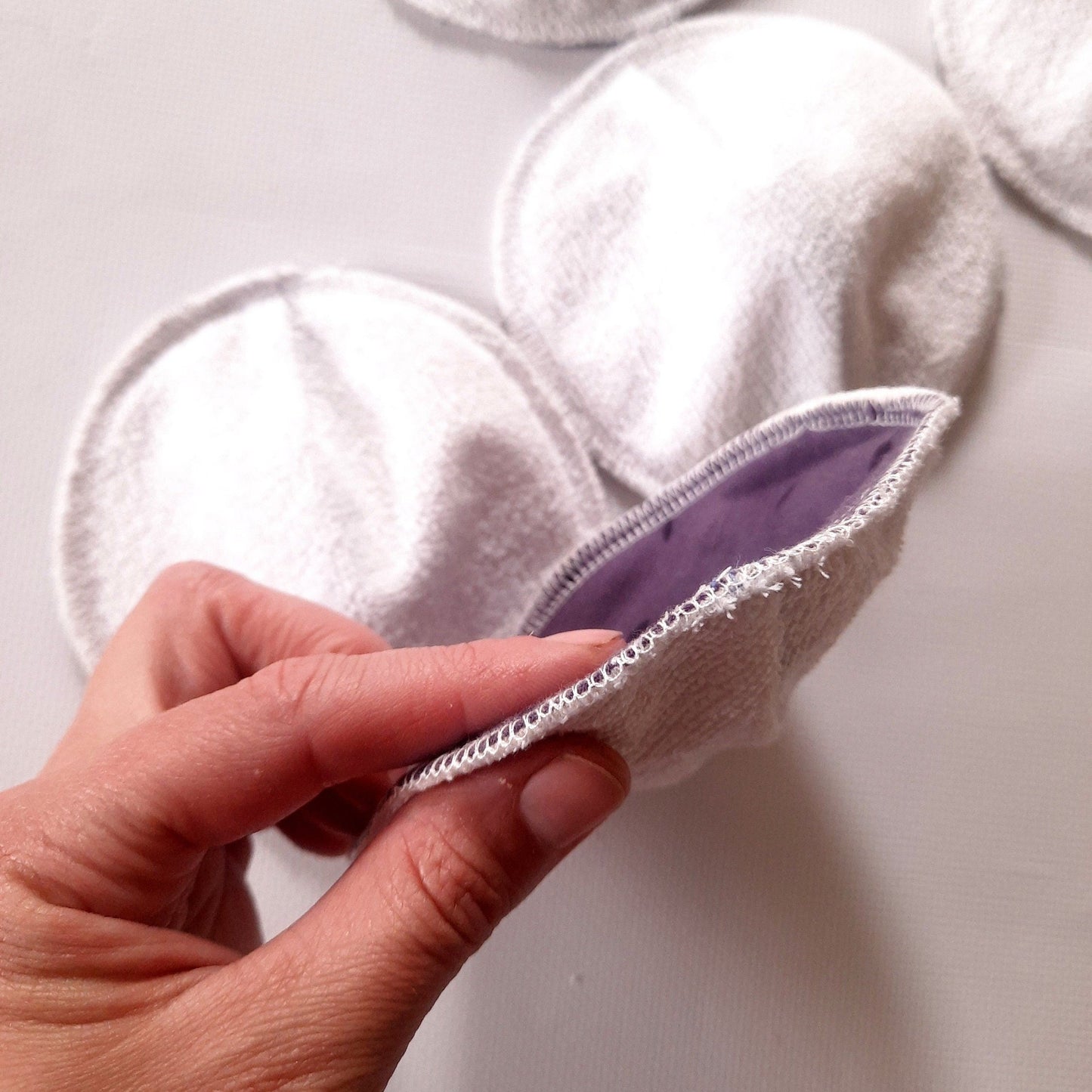 Merino Wool Nursing pads. Reusable Anatomic Breastfeeding Pads with PUL. Leakproof Washable. 4 layers.