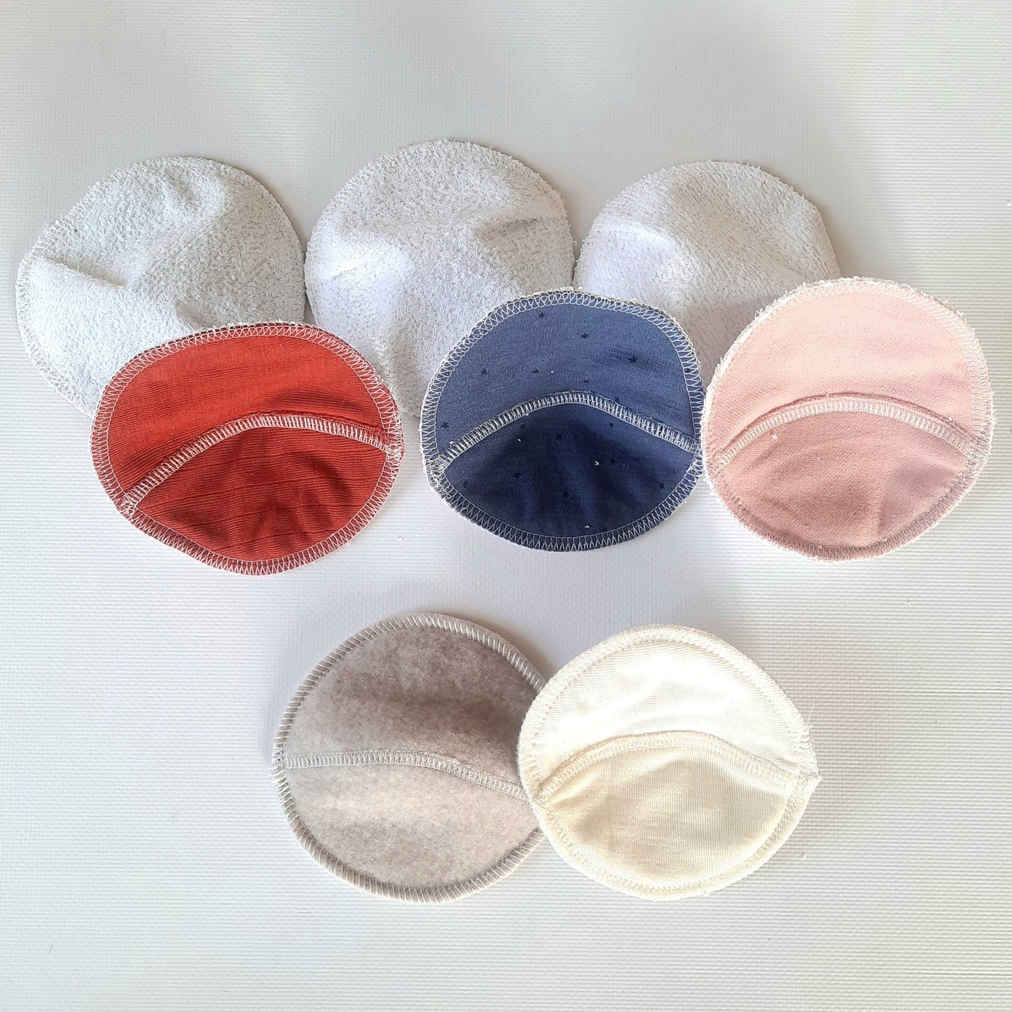 Merino Wool Nursing pads. Reusable Anatomic Breastfeeding Pads with PUL. Leakproof Washable. 4 layers.
