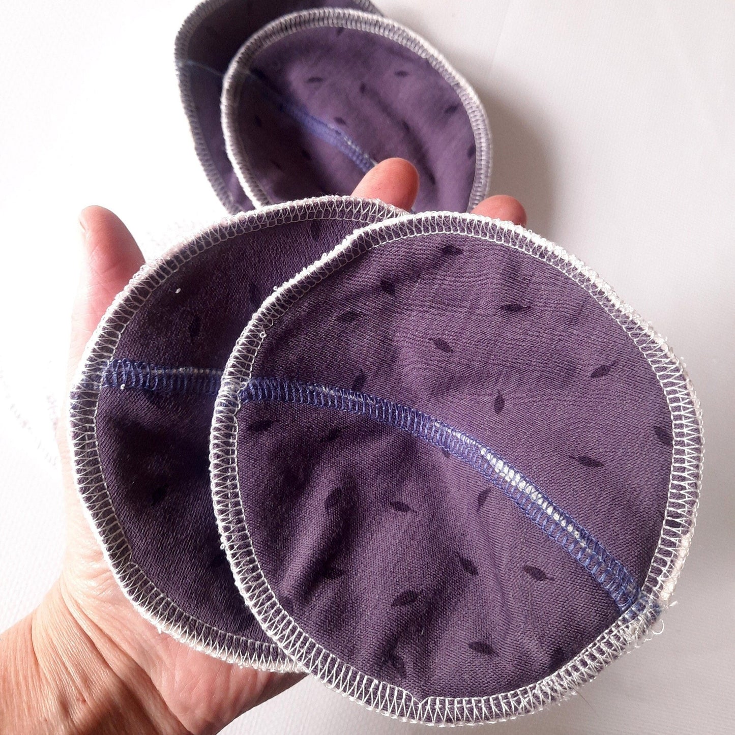Merino Wool Nursing pads. Reusable Anatomic Breastfeeding Pads with PUL. Leakproof Washable. 4 layers.