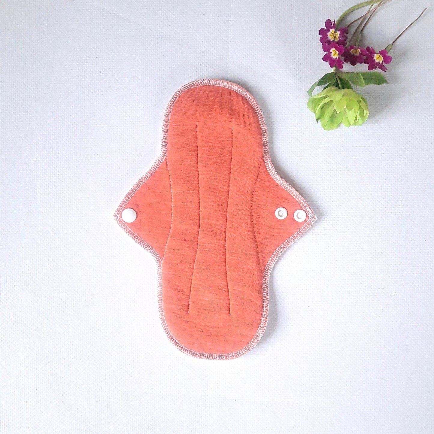 100% Merino Wool Reusable Period Pads. Cloth pads starter set of 4. Incontinence Pads. Orange