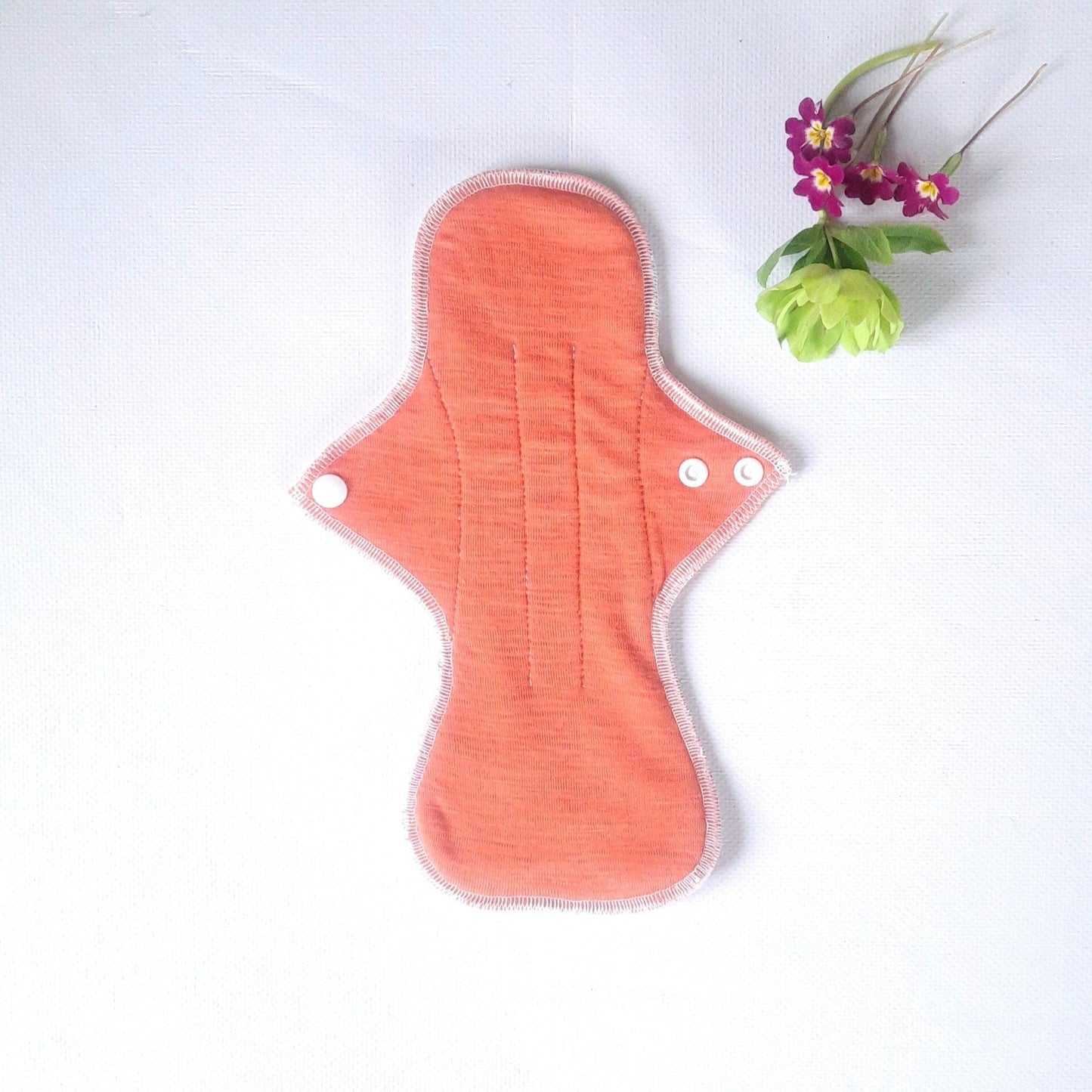 100% Merino Wool Reusable Period Pads. Cloth pads starter set of 4. Incontinence Pads. Orange