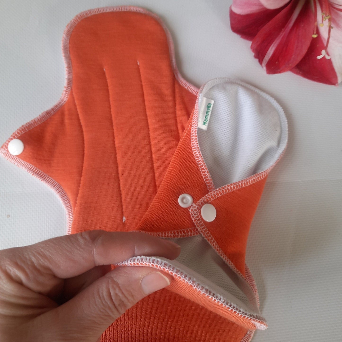 100% Merino Wool Reusable Period Pads. Cloth pads starter set of 4. Incontinence Pads. Orange