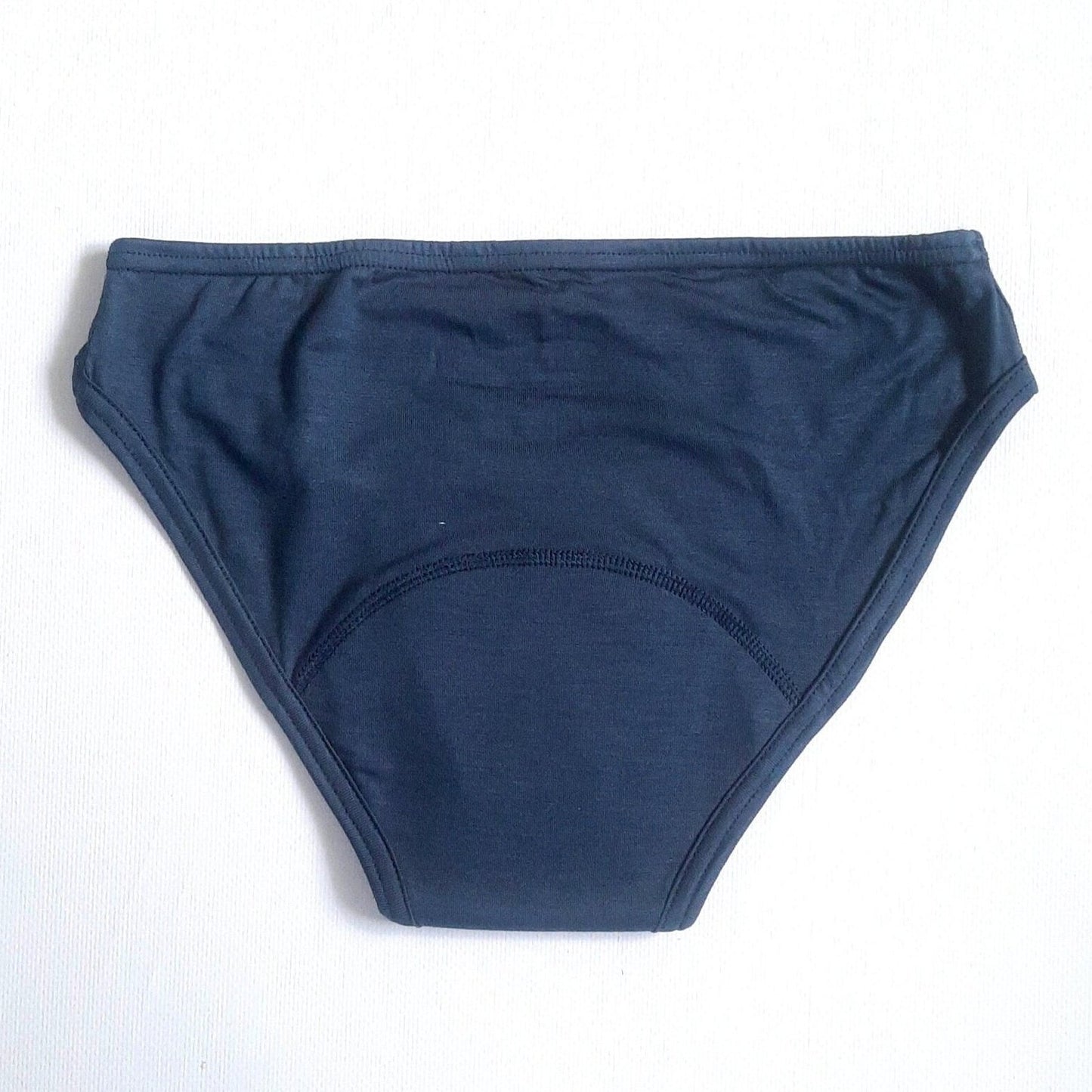 Period panties of Lyocell (Tencel TM) with merino wool gusset. Menstrual undies for Women & Teens. Underwear for Incontinence. Blue