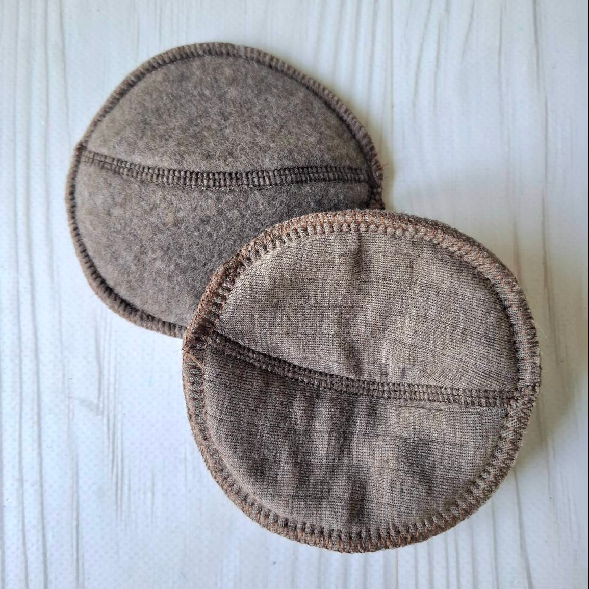 3 pair Set of Merino Wool Anatomic Shape Nursing Pads without PUL-membrane