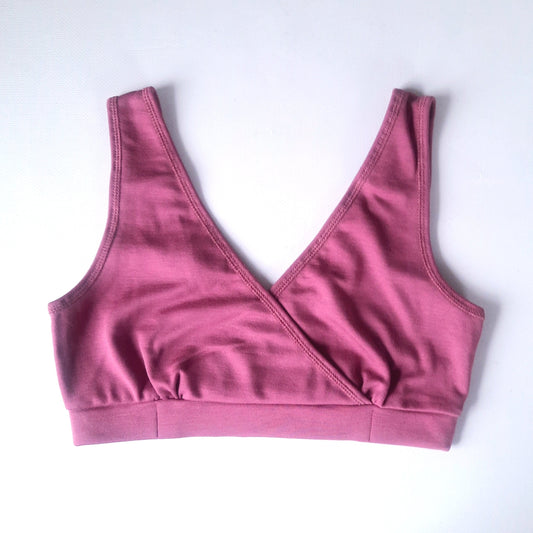 Merino wool / Bamboo Bra. Nursing bra. Pink
