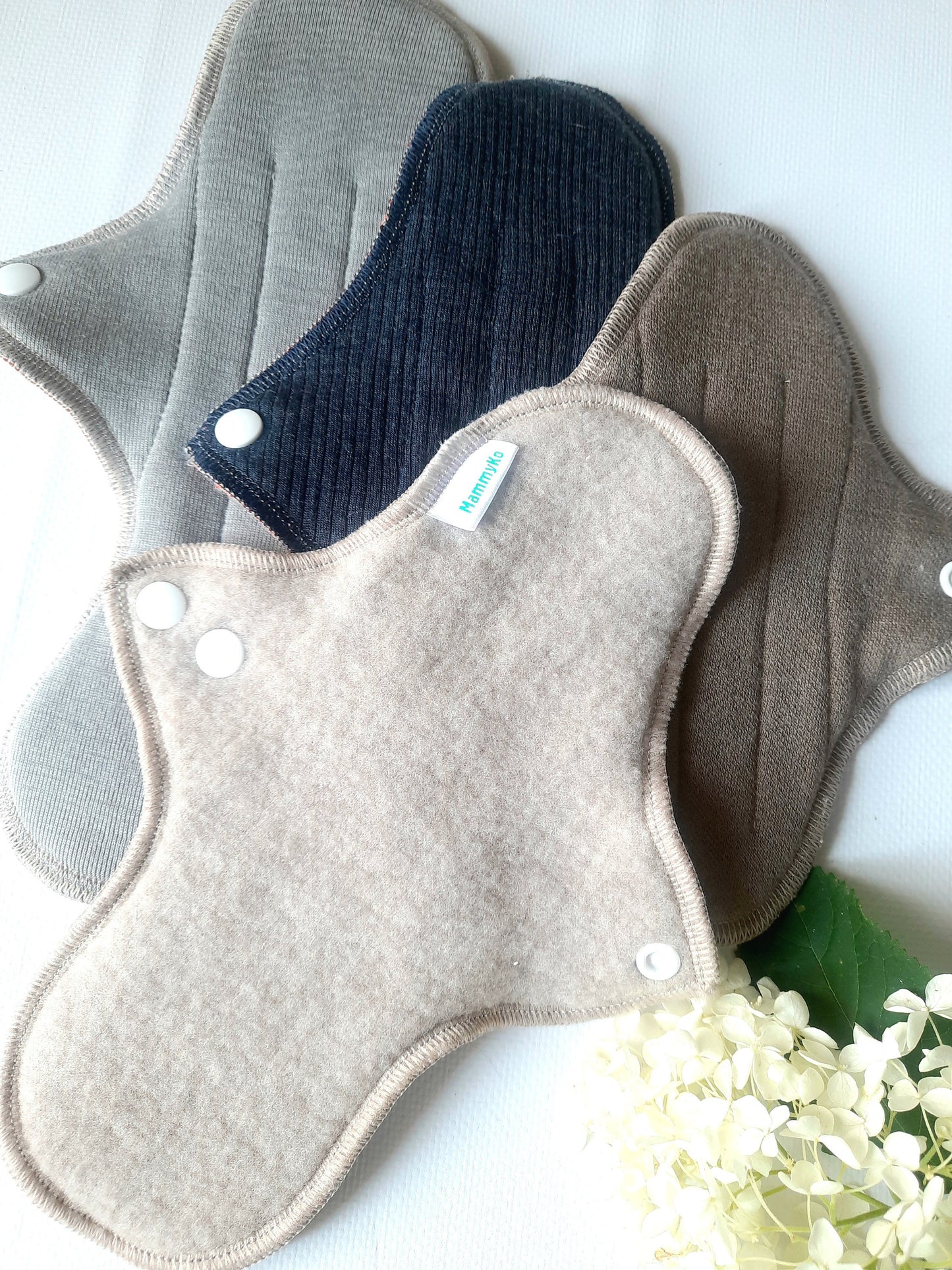 No PUL 100% Merino Wool Reusable Period Pads. Menstruating Pad without PUL. Incontinence Pads. 1 piece.