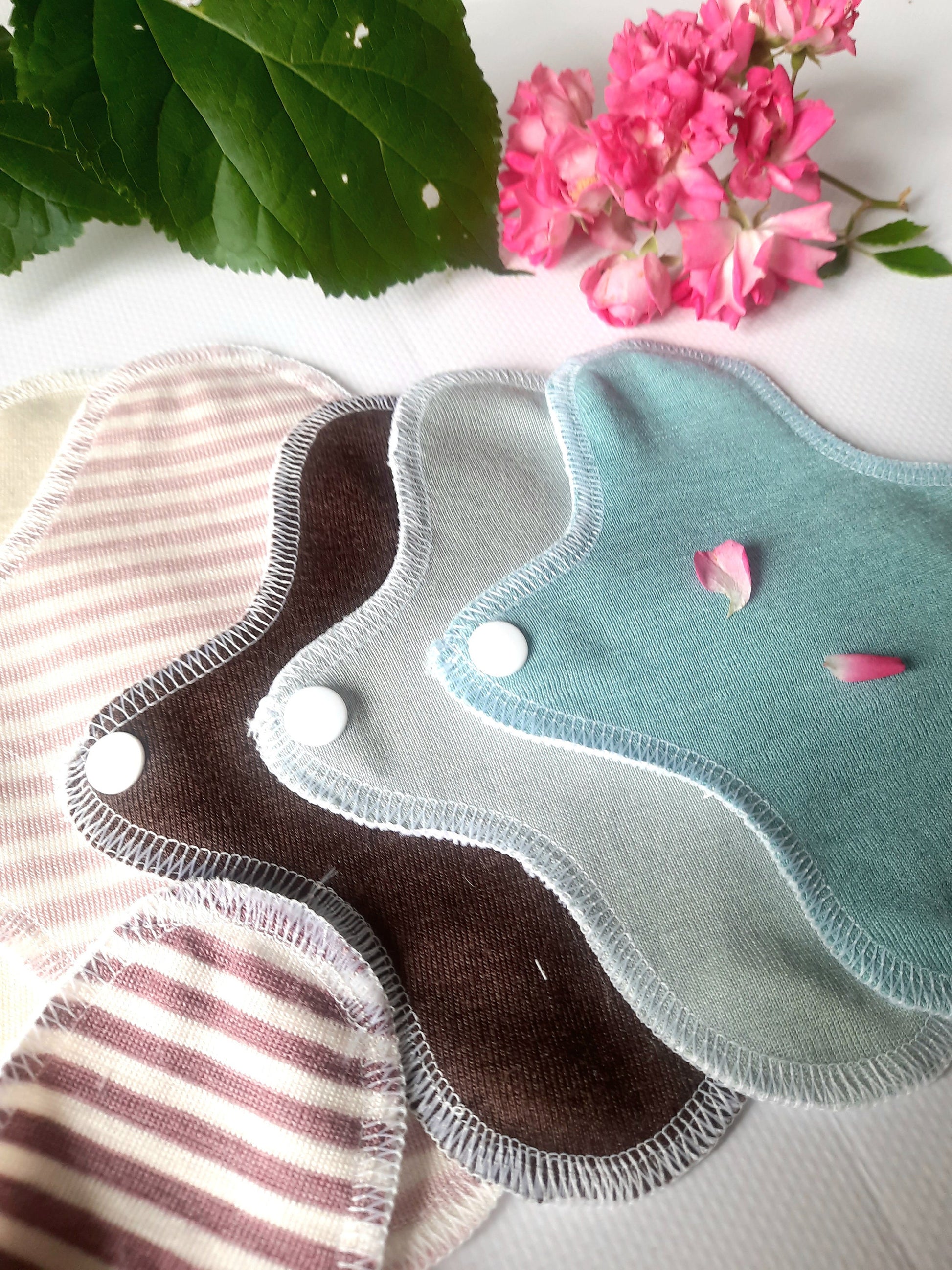 Merino/Silk or Merino Wool Panty Liners. PUL Ultrathin Daily Pantyliner. Winged Reusable Light Flow Pads.