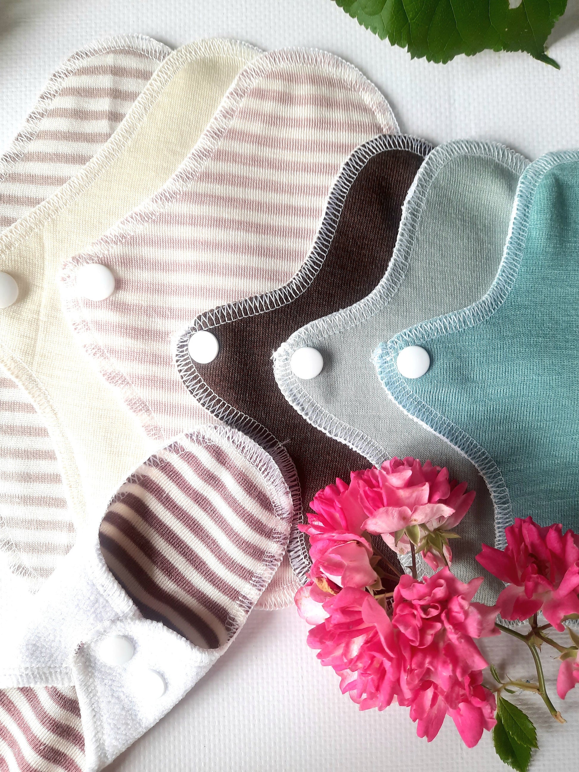 Merino/Silk or Merino Wool Panty Liners. PUL Ultrathin Daily Pantyliner. Winged Reusable Light Flow Pads.