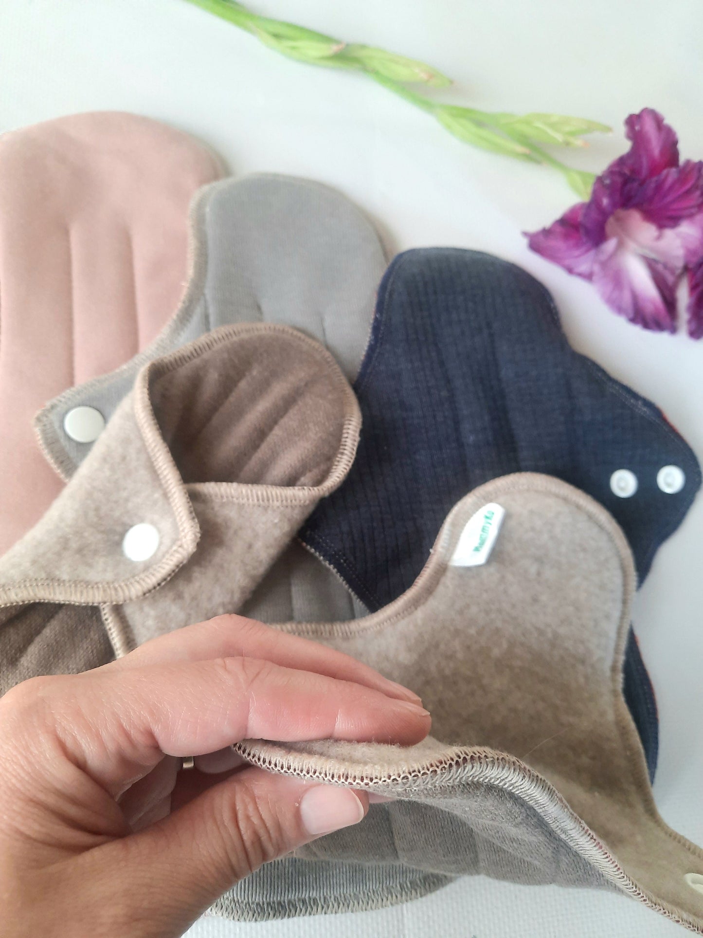 No PUL 100% Merino Wool Reusable Period Pads. Menstruating Pad without PUL. Incontinence Pads. 1 piece.