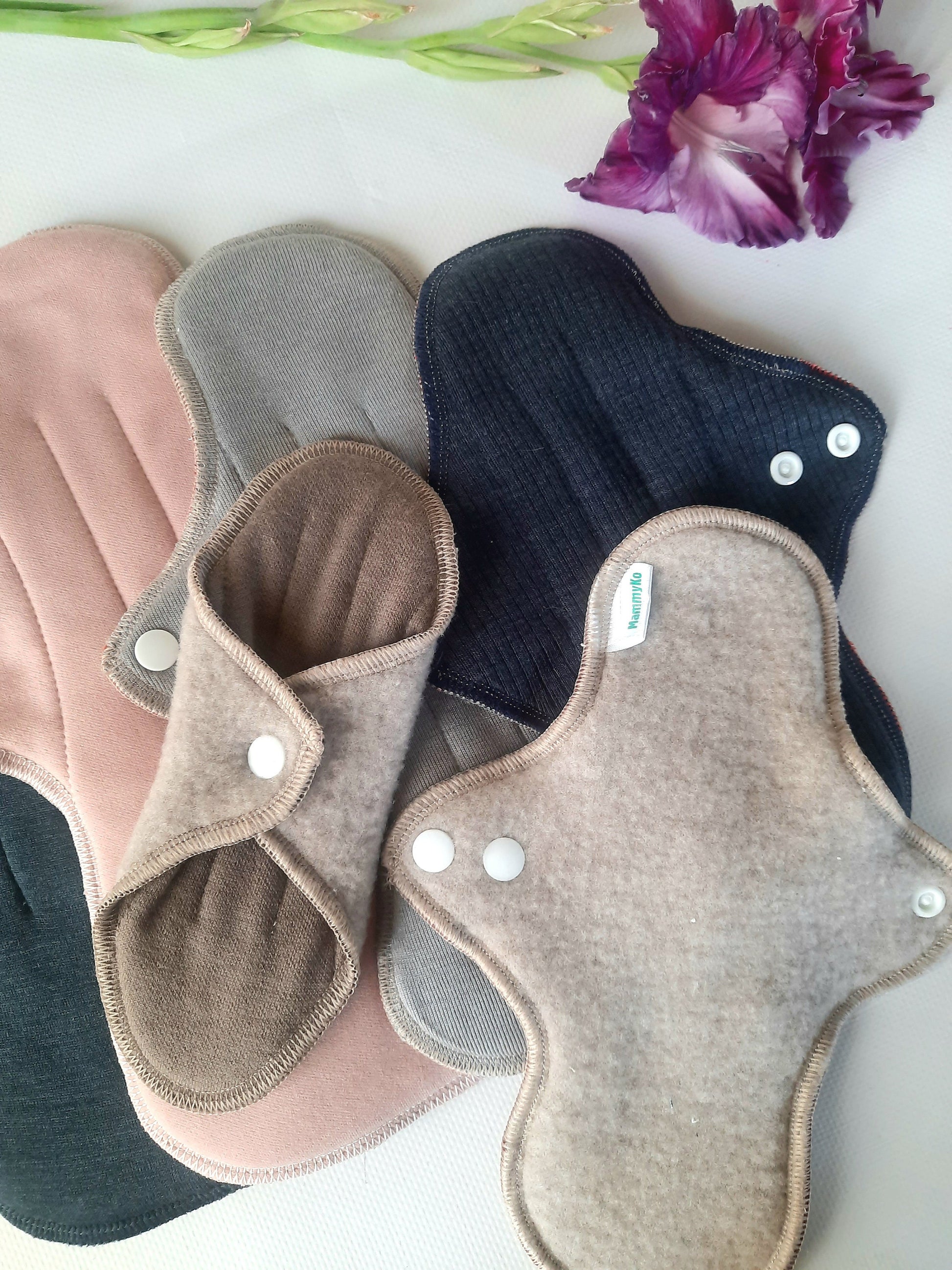 No PUL 100% Merino Wool Reusable Period Pads. Menstruating Pad without PUL. Incontinence Pads. 1 piece.