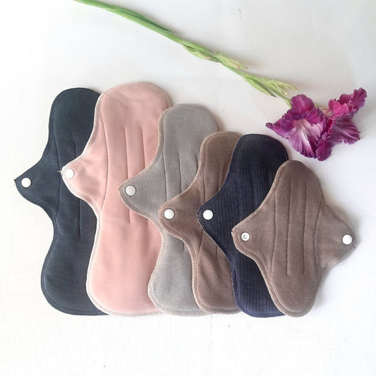 No PUL Merino Wool / Silk Reusable Period Pads. Menstruating Pad without PUL. Incontinence Pads. 1 piece.