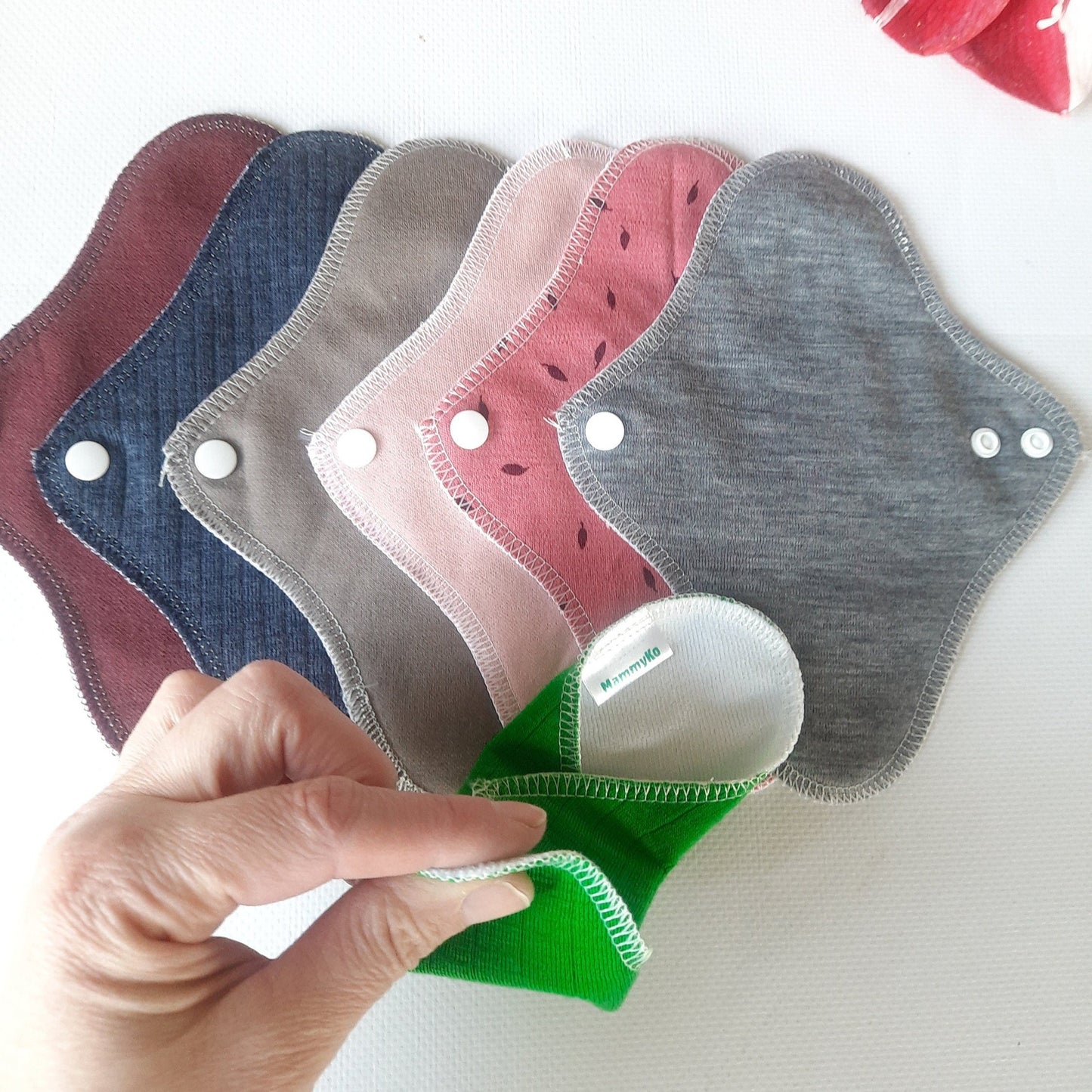 Merino/Silk or Merino Wool Panty Liners. PUL Ultrathin Daily Pantyliner. Winged Reusable Light Flow Pads.