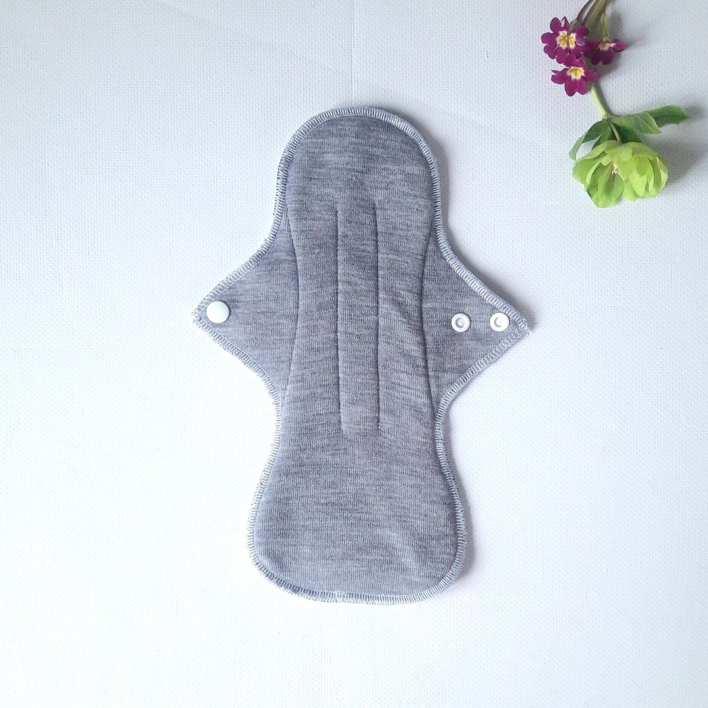 100% Merino Wool Reusable Period Pads. Cloth pads starter set of 4. Incontinence Pads. Grey