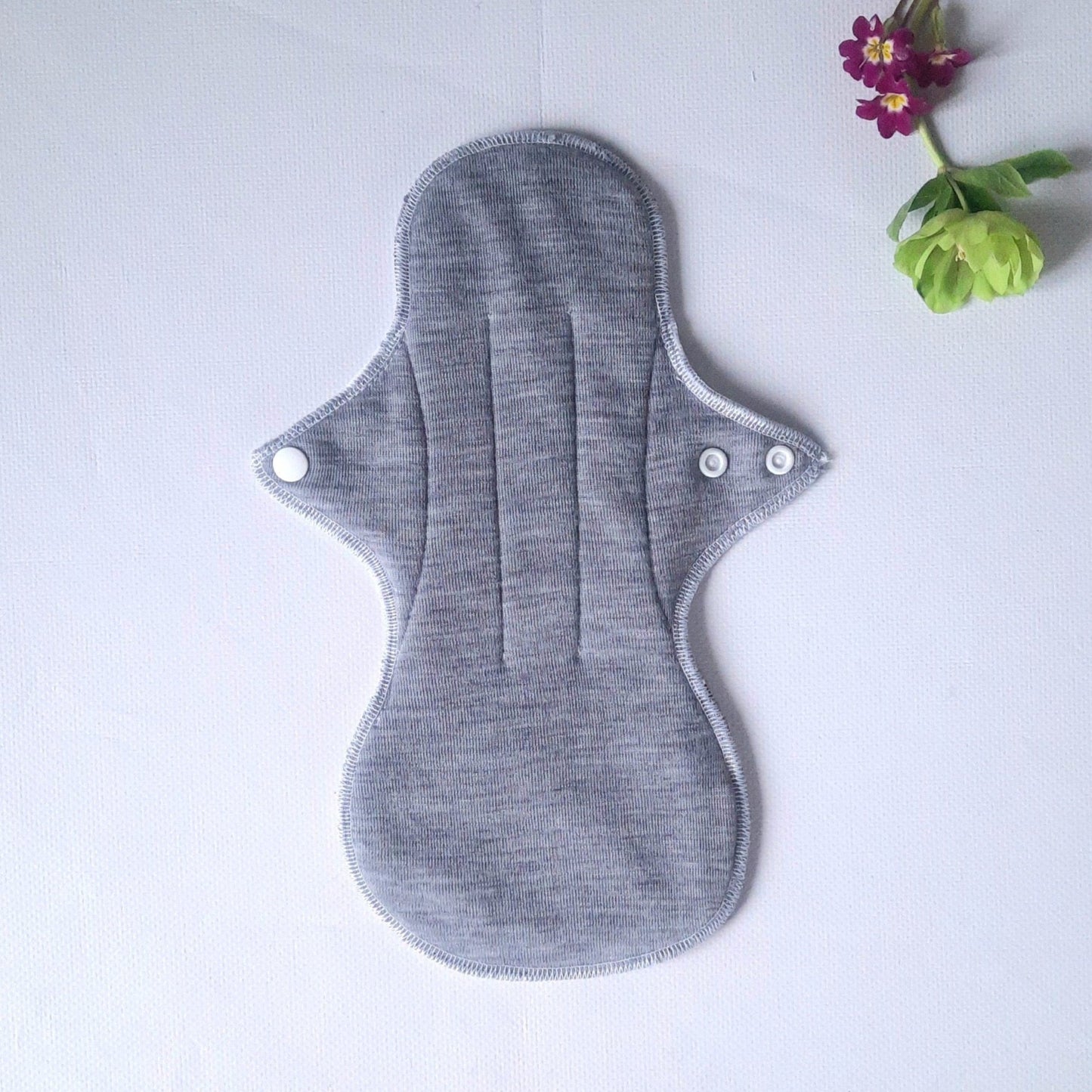 100% Merino Wool Reusable Period Pads. Cloth pads starter set of 4. Incontinence Pads. Grey