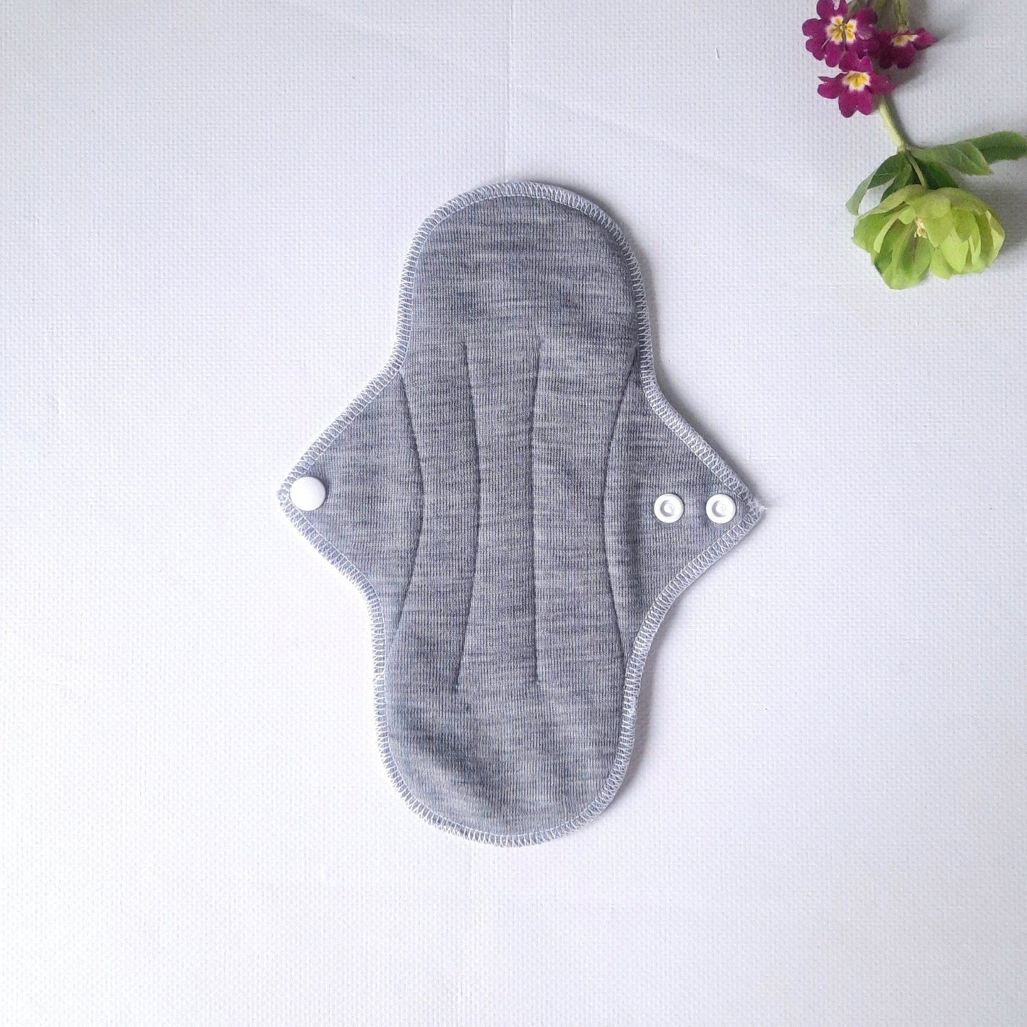 100% Merino Wool Reusable Period Pads. Cloth pads starter set of 4. Incontinence Pads. Grey